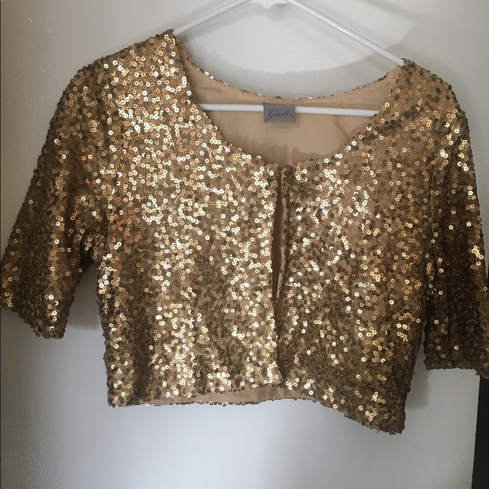 Gudi medium gold sequin shrug NYE